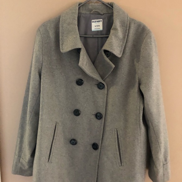 XL Old Navy Grey Pea Coat - Picture 4 of 4